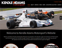 Tablet Screenshot of kendleadamsmotorsport.com